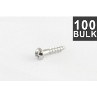 ALLPARTS GS-3376-B10 Bulk Pack of 100 Chrome Small Tuner Screws 
