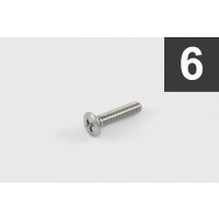 ALLPARTS GS-3378-010 Pack of 6 Chrome Short Tuner Button Screws 