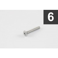 ALLPARTS GS-3379-010 Pack of 6 Chrome Long Tuner Button Screws 