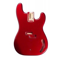 ALLPARTS PBF-CAR Candy Apple Red Finished Replacement Body for Precision Bass 