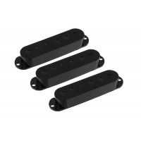 ALLPARTS PC-0406-023 Set of 3 Black Pickup Covers for Stratocaster 