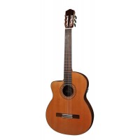 Salvador Cortez CC-60LCE Solid Top Concert Series classic guitar, solid cedar top, cutaway, Fishman ISY-201 electronics, with deluxe case, lefthanded