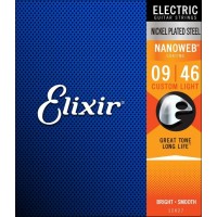 Elixir 12027 Nanoweb Custom Light .009 - .046 - Strengesett til elektrisk gitar