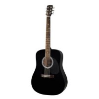 Grimshaw GSD-20-BK dreadnought guitar, blackened hardwood fb and bridge, with open mh, black