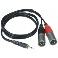 Klotz AY9-0200 - 2m Stereo minijack til 2x XLR han