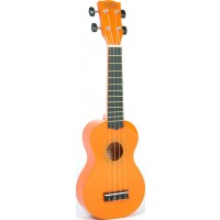 Korala UKS-30-OR soprano ukulele with guitar machine heads, with bag, orange