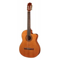 Salvador Cortez CC-10CE Student Series classic guitar, cedar top, sapele back and sides, Belcat electronics