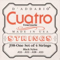 D'Addario J98 black nylon Cuatro strings