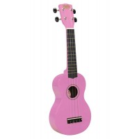 Korala UKS-30-PK soprano ukulele with guitar machine heads, with bag, pink