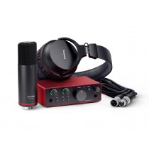 Focusrite Scarlett Solo STUDIO Gen4, inkl mikrofon og hodetelefon