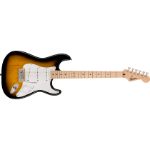 Squier Sonic Stratocaster, Maple Fingerboard, White Pickguard, 2-Color Sunburst