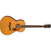 Fender PS-220E - Akustisk heltre Parlor gitar i natur med Fishman el. inkl. koffert