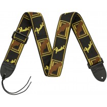 Fender 2" Monogrammed Straps - Black/Yellow/Brown - Gitarreim