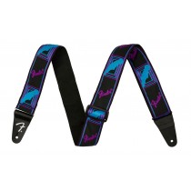 Fender Neon Monogrammed Strap - Gitarreim - Blue and Purple