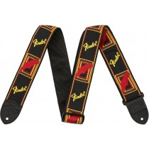 Fender 2" Monogrammed Straps - Black/Yellow/Red - Gitarreim