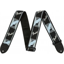 Fender 2" Monogrammed Straps - Black/Light Grey/Blue - Gitarreim