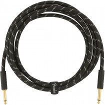 Fender Deluxe Series Instrument Cable, Black Tweed - 3m