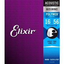 ELIXIR 11125 80/20 Bronze POLYWEB Resonator 16-56. Strenger til resonator/dobro gitar