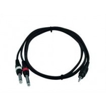 Omnitronic 1x minijack / 2x jack mono, 1,5m
