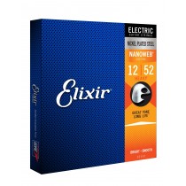 Elixir 12152 Nanoweb Electric Guitar Heavy .012-.052 - Strenger til elgitar
