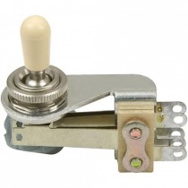 Switchcraft SW-230-N  toggle switch 3-way angled. no cap. for thin body guitars (SG. Explorer. Firebird). nickel