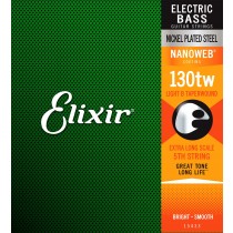 Elixir 15433 Nanoweb Electric Bass Custom Single 5th Medium Extra Long B .130tw