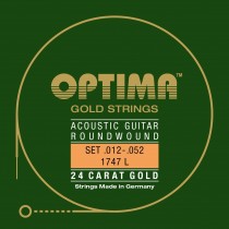 OPTIMA 1747.L Akustik Gitarre 24K GOLD STRINGS Satz light - .012-.052
