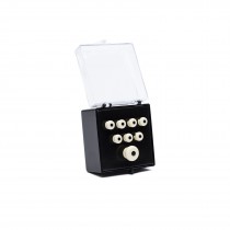 Martin Inlaid Bridge & Endpins - White/Black