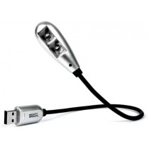 Mighty Bright USB Light - 2 LED - Music Stand Light - Silver