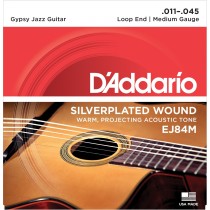 D'Addario EJ84M 011 - 045 Gypsy Jazz Guitar Loop ens String set
