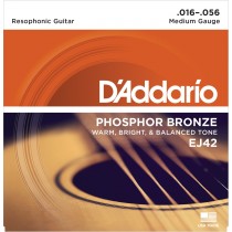 D'Addario EJ42 Phos.Bronze Resophonic (016-056)