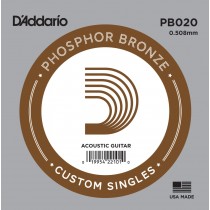 D'Addario Fretted PB020 Phosphor Bronze Wound .020 Løs Westernstreng