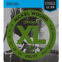 D'Addario Fretted EXL117 011 - 056 (Drop D tuning)