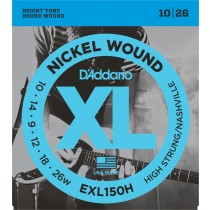 D'Addario Fretted EXL150H Strängset Elgitar Nashville Tuning 010-026