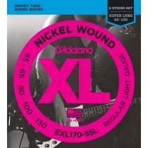 D'addario EXL170-5SL Light/Super Long Scale basstrenger 045-130 5-strengs sett