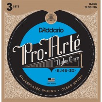 D'Addario Fretted EJ46-3D Hard (3-pack)