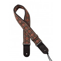 Gaucho GST-181-RG - Traditional Series 2” guitar strap - Jacquard weave - Red and grey