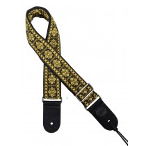 Gaucho GST-181-YE - Traditional Series 2” guitar strap - Jacquard weave - Yellow