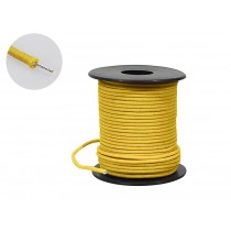 Boston USA made (Gavitt) waxed cotton braided push back wire - Gul - Pr. halvmeter!