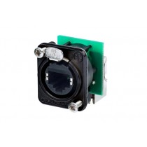 Neutrik EtherCON RJ45 Cat5e chassis Feedthrough Vinkel Sort