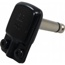KMMK SquarePlug SP400BK Black Right Angle Plug - Vinkeljack, mono, sort