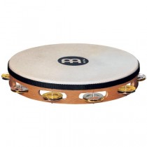 Meinl TAH-1-M-SNT Wood Tamburin,m/Skinn,Brass/Nikk. Enkel(M)