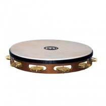 Meinl TAH-1-B-AB Wood Tamburin m/skinn, Enkel, Brass (M)