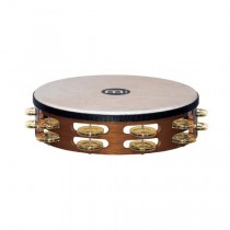 Meinl TAH-2-B-AB Wood Tamburin m/skinn, Dobbel, Brass (M)