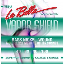 LaBella VSB4D Bass Set Bass Vapor Shield Nickel Plated 4 String 45 65 85 105. Strengesett.