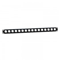 Adam Hall 872225 - 19" U-Shaped Rack Panel 16 Sockets 1U with Tie Bar