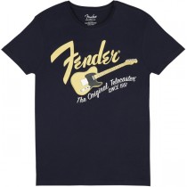 Fender Original Telecaster Men's Tee T-skjorte Navy/Blonde - Small