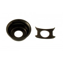 ALLPARTS AP-0275-003 Black Input Cup Jackplate for Telecaster 