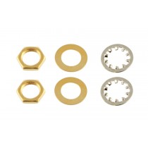 ALLPARTS EP-4970-002 Gold Nuts and Washers for USA Pots and Jacks 