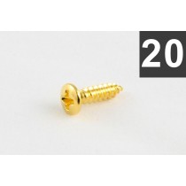 ALLPARTS GS-0001-002 Pack of 20 Gold Pickguard Screws 